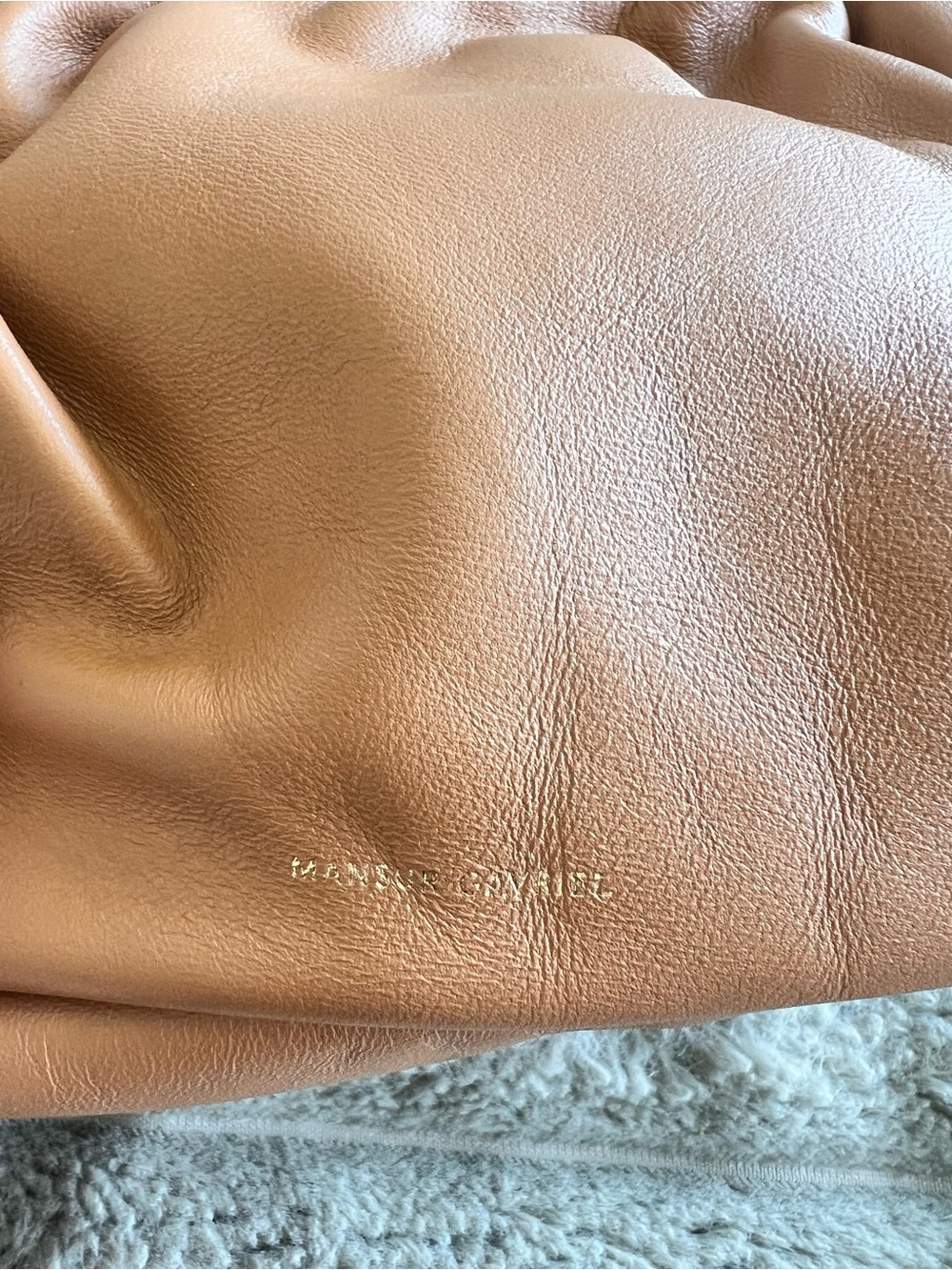 Mansur Gavriel Mini Cloud Clutch/Bag Tan Like New Condition - Picture 3 of 12